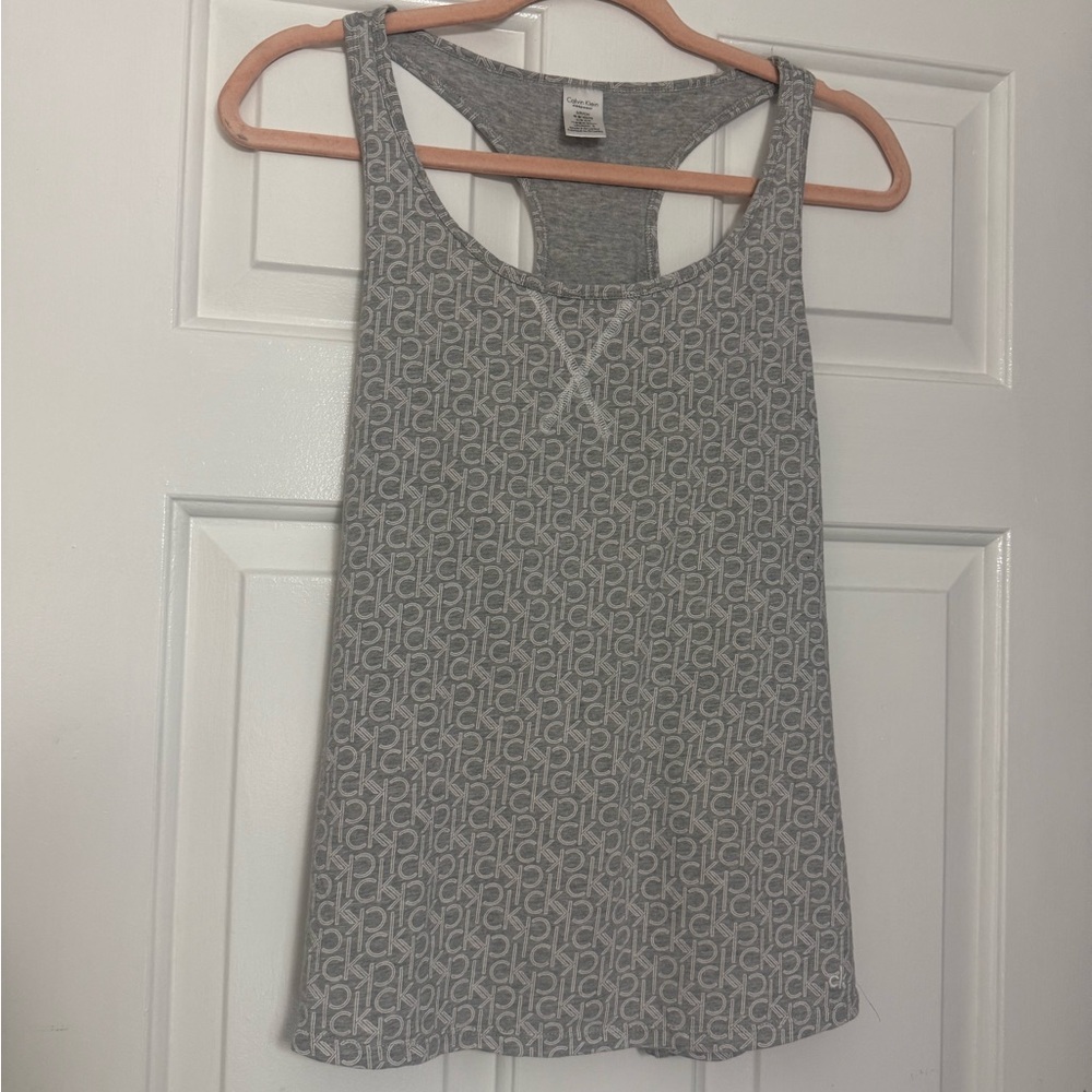 Calvin Klein Monogram Gray Tank Top